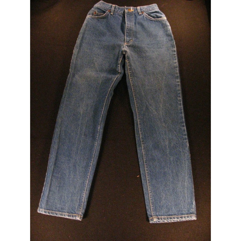 VINTAGE 70s LEE Riders Womens Jeans 12P 29X30 UNION MADE Blue Denim
